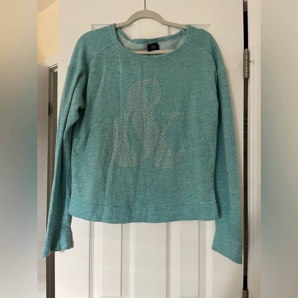 Mossimo “&” Wide Neck Light Sweatshirt